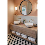 HR badmeubelen Momentum Wastafelonderkast - 160x45x35cm - 2 lades - greeploos - push to open - grijs eiken SW450735