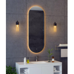 HR Badmeubelen Oval 2.0 spiegel 40x100cm dimbaar LED met verwarming - beschadigd-OUTLET UDEN STORE32525