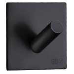 Smedbo Beslagsboden Handdoekhouder - 4.5x4.5x3.2cm - zelfklevend - RVS Mat Zwart SW11014