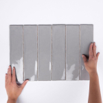 Cifre Ceramica Colonial wandtegel - 7.5x30cm - 8.6mm - Rechthoek - Grijs glans SW359815