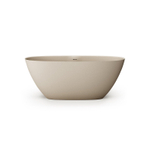 Zeza Element Vrijstaand Bad - 160x75x60cm - solid surface - mat beige SW1208802