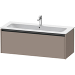 Duravit Ketho 2 wastafelonderbouwkast met 1 lade voor enkele wastafel 121x48x44cm met greep antraciet basalt mat SW772679