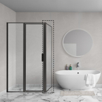 Aqua Vista Inloop-zijwand - Fully Framed Glass 30x200 cm - 26.5x28 cm SW975625