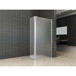 Wiesbaden Comfort zijwand draaibaar rechts 350 x 2000 x 10 mm nano melkglas/chroom SW373625