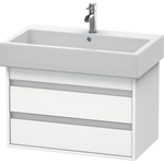 Duravit Ketho Wastafelonderkast 75x44x48cm Standaard greep met softclose spaanplaat wit Mat 0280184