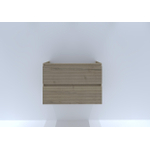 HR badmeubelen Infinity Wastafelonderkast - 80x44.8x55cm - 3D-front - 2 lades - greeploos - french oak SW748639