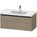 Duravit Ketho 2 wastafelonderbouwkast met 1 lade 98.4x45.5x44cm met greep antraciet eiken terra mat SW772372
