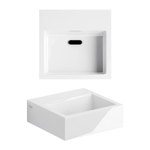 Clou Flush Fontein - 28x27x9cm - voorbewerkt kraangat - met afvoerplug - glans wit SW9343