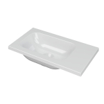 INK Enter Fontein - 40x22x1.6cm - 0 kraangaten - porselein wit glans SW693001