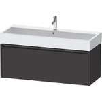 Duravit Ketho 2 wastafelonderbouwkast met 1 lade voor enkele wastafel 118.4x46x44cm met greep antraciet grafiet supermat SW772971