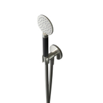 Hotbath Cobber M442 ronde handdouche met wandsteun en uitlaat en doucheslang 150cm nikkel geborsteld SW230090