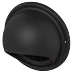 Sanivesk Overdrukrooster - Ø12.5 - Bol - Zwart SW1212667