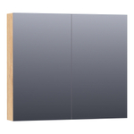 BRAUER Impress spiegelkast - 80x70x15cm - zonder verlichting - 2 dubbelzijdige spiegeldeuren - Forest Tan SW392901