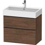 Duravit D-Neo wastafelonderkast 78.4x62.5x44.2cm 2 lades Noten (donker) Mat SW641479