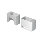 INK Hangar Fontein - 40x20x30cm - wasbak links - 0 kraangaten - polystone wit mat SW484543