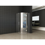 Wiesbaden Sphere Shower douchecabine 90x90x200cm kwartrond chroom 8mm glas rechtsscharnierend NANO coating SW10429