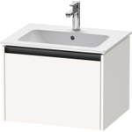 Duravit Ketho 2 wastafelonderbouwkast met 1 lade 61x48x44cm met greep antraciet wit supermat SW772022