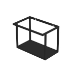 INK XL frame Fonteinframe - 40x26x30cm - bodemplaat en handdoekhouder staal zwart mat SW440231