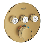 GROHE Grohtherm SmartControl inbouwkraan thermostatisch met omstel voor 3 functies rond cool sunrise geborsteld SW354631