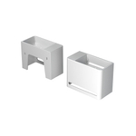 INK Hangar Fontein - 40x20x30cm - wasbak rechts - 0 kraangaten - polystone wit glans SB3401020