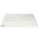 Saniclass Dia Wastafelblad - 60x46cm - 1 kraangat - 1 sifonuitsparing - marmer - wit gepolijst SW728214