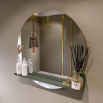 Mondiaz SPOT Badkamerspiegel - rond 80cm - spiegelplanchet - kleur Army SW1235487