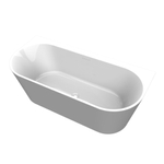 Arcqua Santo half vrijstaand ligbad 178x80cm acryl glans wit SW857163