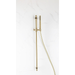 Fortifura Calvi glijstangset met staafhanddouche, gladde doucheslang PVD Geborsteld Messing PVD (Goud) SW816256