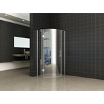 Wiesbaden Sphere Shower douchecabine 90x90x200cm kwartrond chroom 8mm glas linksscharnierend NANO coating SW10428