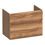 BRAUER Delight Wavy wastafelonderkast 80 2 softclose lades - greeploos - 1 sifon uitsparing - Honey SW1199608