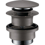 Hansgrohe afvoerplug 1 1/4" klikwaste voor wastafel- en bidetmengkranen geborsteld black chrome SW295834