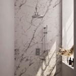 Brauer Brushed Carving Regendoucheset inbouw - hoofddouche 30cm - Carving knop - handdouche staaf 1 stand - glijstang - PVD - geborsteld RVS SW716127