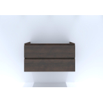 HR badmeubelen Infinity Wastafelonderkast - 100x44.8x55cm - 2 lades - greeploos - carbon SW748898