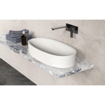 Ideavit Solidcliff-70 opbouw wastafel 70x35x12,5cm Solidsurface mat wit SW303629