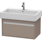 Duravit Ketho Wastafelonderkast 75x44x41cm 1 lade Standaard greep met softclose spaanplaat Basalt Mat 0280165