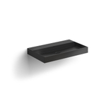 Clou Wash Me wastafel 70x42x8cm zonder plug Keramiek Zwart mat SW440842