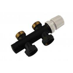 Riko thermostatisch 3/4 onderblok recht mat zwart SW110894