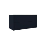 Adema Prime Core Wastafelonderkast - 100x55x45cm - 2 lades - Push to open - MDF - mat marine blauw SW892686