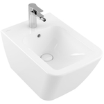 Villeroy & Boch Finion wandbidet 1 kraangat 37.5x56cm ceramic+ met overloop wit SW106544