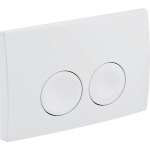 Geberit Delta25 bedieningsplaat, 2-toets spoeling frontbediening voor toilet 24.6x16.4cm wit SW730486