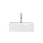 Crosswater Beck Wastafel - 40x30x11cm - open waste - 1 kraangat - wit glans SW927953