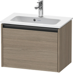 Duravit Ketho 2 wastafelonderbouwkast met 1 lade 61x39x44cm met greep antraciet eiken terra mat SW773014