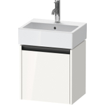 Duravit Ketho 2 wastafelonderbouwkast met 1 deur 43.4x33.8x44cm links, met greep antraciet hoogglans wit SW772923
