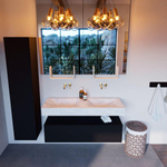 MONDIAZ ALAN - DLUX Badkamermeubelset - 120cm - onderkast - Urban - 1 lade - vrijhangende wastafel - 2 wasbakken - 0 kraangaten - Opalo SW806184