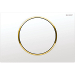Geberit Sigma10 bedieningsplaat - 2-toets spoeling - ronde knop - wit/goud/wit 0730026