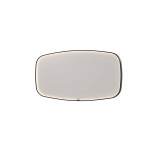 INK SP31 spiegel - 160x4x80cm contour in stalen kader incl dir LED - verwarming - color changing - dimbaar en schakelaar - geborsteld metal black SW955829