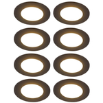 QAZQA Blanca Inbouwspot - set van 8 - 9x9cm - incl. LED - 3 staps dimbaar - IP44 - mat zwart SW1209741