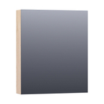 BRAUER Impress Deluxe spiegelkast - 60x70x15cm - interne en externe verlichting - 1 rechtsdraaiende dubbelzijdige spiegeldeur Sunlit SW242119