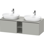 Duravit D-Neo wastafelonderkast 140x45.9x55cm 2 lades Betongrijs Mat SW641218