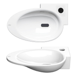 Clou First fonteinkom 38.8x24.6cm kraangat rechts Keramiek Wit SW9266